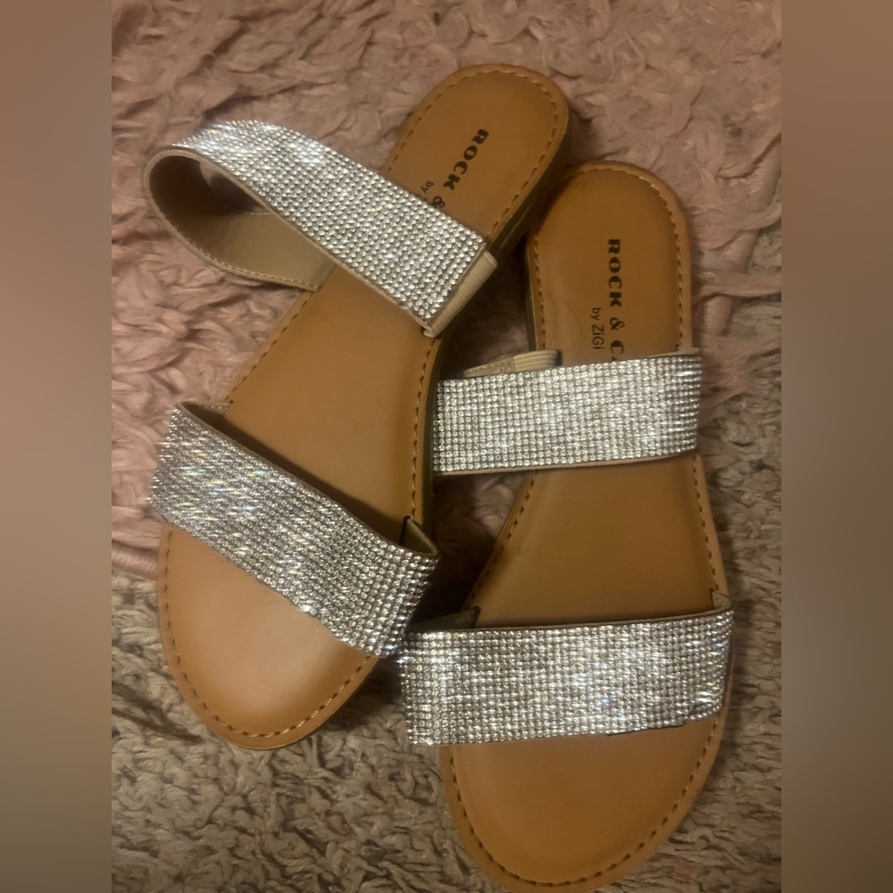Rhinestone bedazzled sandals